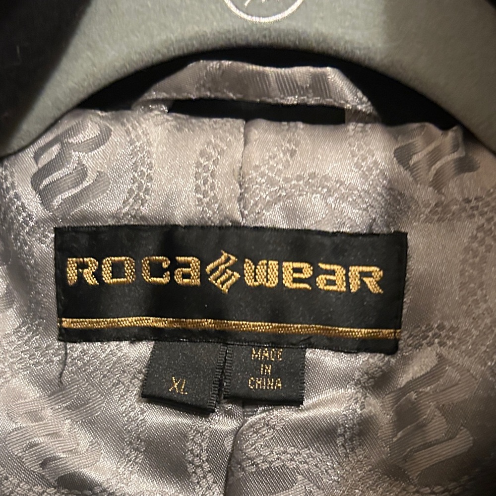 Roca Wear Women's Black Mid Length Jacket, Xl, Wool, Polyester Blend. View 4